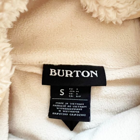 BURTON TEDDYBEAR FLEECE ANORAK - CREAM - Picture 4 of 6